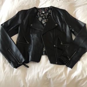 Black vegan leather jacket